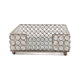 Servilleta Silver Cristal Square Napkin Holder