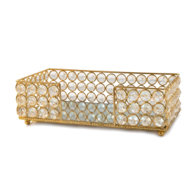 Servilleta Gold Cristal Rectangular Napkin Holder