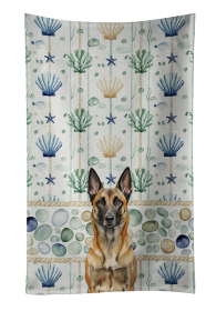 Belgian Malinois Coastal Sea Glass Kitchen Towel