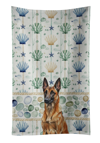 Mahogany Belgian Malinois Coastal Sea Glass Kitchen Towel