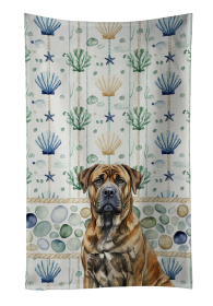 Brindle Boerboel Coastal Sea Glass Kitchen Towel