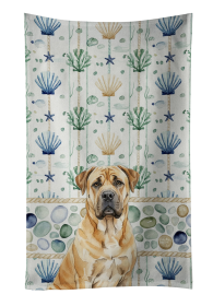 Fawn Boerboel Coastal Sea Glass Kitchen Towel