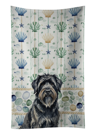 Bouvier des Flandres Coastal Sea Glass Kitchen Towel