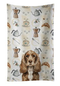 Chocolate Cocker Spaniel Coffee Bar Kitchen Towel