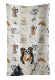 Tricolor Collie Coffee Bar Kitchen Towel