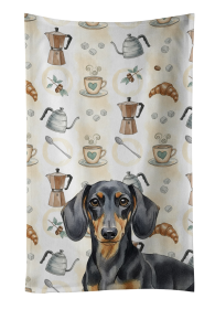 Black and Tan Dachshund Coffee Bar Kitchen Towel