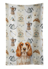 Orange Roan English Cocker Spaniel Coffee Bar Kitchen Towel