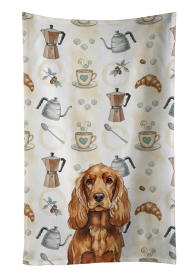Red English Cocker Spaniel Coffee Bar Kitchen Towel