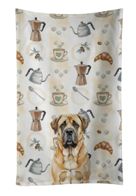 Apricot English Mastiff Coffee Bar Kitchen Towel