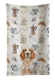 Orange Belton English Setter Coffee Bar Kitchen Towel