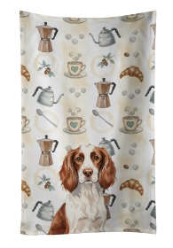 Liver and White English Springer Spaniel Coffee Bar Kitchen Towel