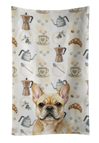 Fawn French Bulldog Coffee Bar Kitchen Towel