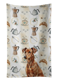 Red German Pinscher Coffee Bar Kitchen Towel