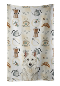 White German Shepherd Coffee Bar Kitchen Towel