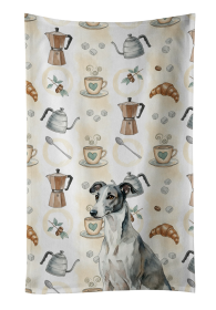 Black and White Greyhound Coffee Bar Kitchen Towel