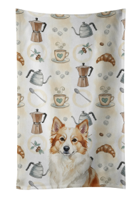 Tan Icelandic Sheepdog Coffee Bar Kitchen Towel