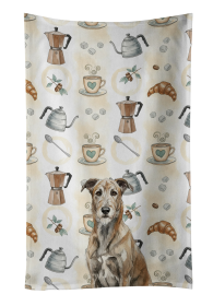 Brindle Irish Wolfhound Coffee Bar Kitchen Towel