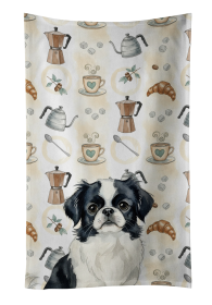 Black and White Japanese Chin Coffee Bar Kitchen Towel