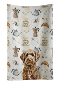 Chocolate Labradoodle Coffee Bar Kitchen Towel