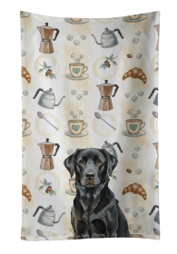Black Labrador Retriever Coffee Bar Kitchen Towel