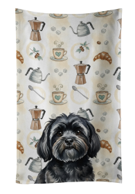 Black Lhasa Apso Coffee Bar Kitchen Towel
