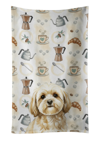 Cream Lhasa Apso Coffee Bar Kitchen Towel