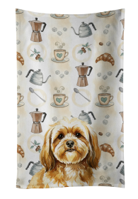 Gold Lhasa Apso Coffee Bar Kitchen Towel