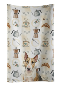 Tricolor Miniature Bull Terrier Coffee Bar Kitchen Towel