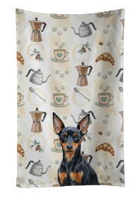 Black and Tan Miniature Pinscher Coffee Bar Kitchen Towel