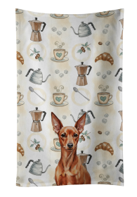 Red Miniature Pinscher Min Pin Coffee Bar Kitchen Towel