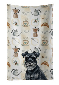 Black Miniature Schnauzer Coffee Bar Kitchen Towel