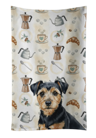 Black and Tan Norfolk Terrier Coffee Bar Kitchen Towel