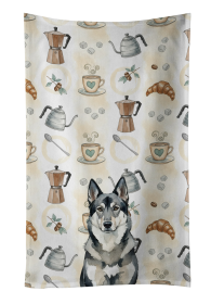 Norwegian Elkhound Coffee Bar Kitchen Towel