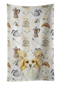 Lemon and White Papillon Coffee Bar Kitchen Towel