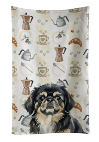 Black and Tan Pekingese Coffee Bar Kitchen Towel
