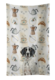 Black and White Pointer Coffee Bar Kitchen Towel