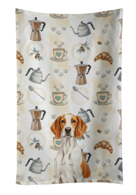 Orange and White Pointer Coffee Bar Kitchen Towel