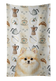 Cream Pomeranian Coffee Bar Kitchen Towel