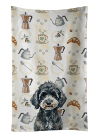 Miniature Black Poodle Coffee Bar Kitchen Towel