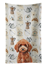 Miniature Red Poodle Coffee Bar Kitchen Towel