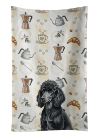 Standard Black Poodle Coffee Bar Kitchen Towel