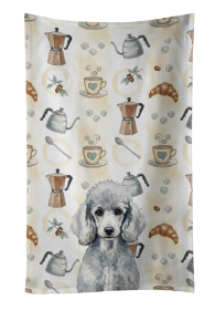 Standard Silver Poodle Coffee Bar Kitchen Towel
