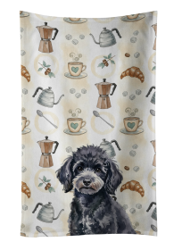 Toy Black Poodle Coffee Bar Kitchen Towel