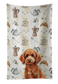Toy Red Poodle Coffee Bar Kitchen Towel