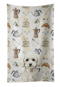 Toy White Poodle Coffee Bar Kitchen Towel