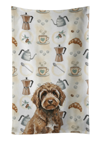 Brown Portuguese Water Dog Coffee Bar Kitchen Towel