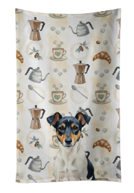 Tricolor Rat Terrier Coffee Bar Kitchen Towel