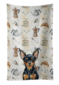 Black and Tan Russian Toy Coffee Bar Kitchen Towel