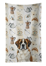 Brindle and White Saint Bernard Coffee Bar Kitchen Towel