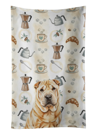 Red Shar Pei Coffee Bar Kitchen Towel
